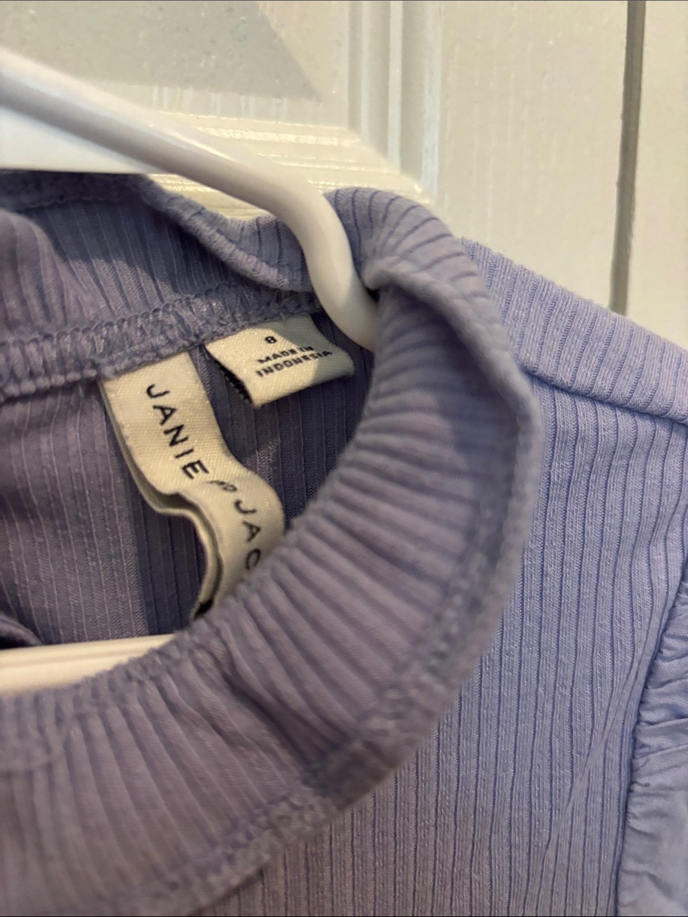 Janie and Jack Lavender Top with Floral Leggings - Picture 3 of 6